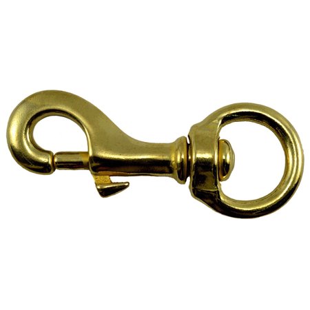 MIDWEST FASTENER 3/4" Brass Swivel Bolt Snap Hooks 10PK 52199